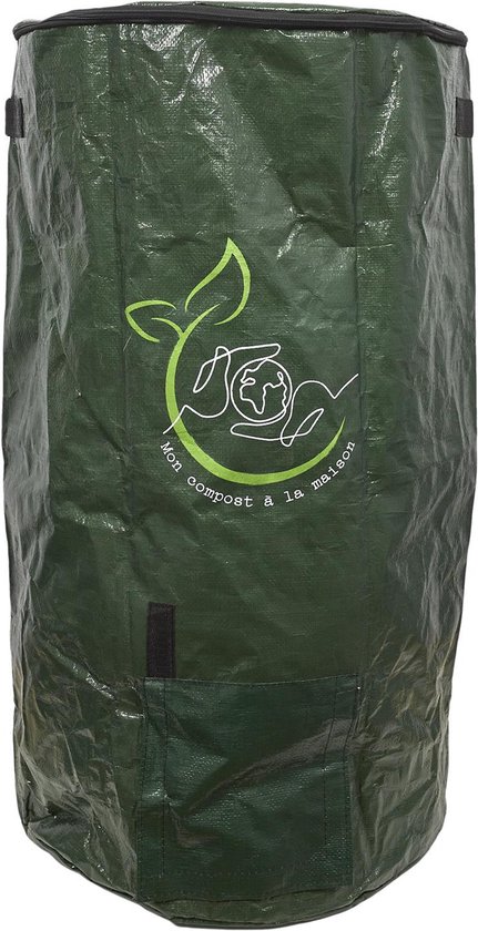 Composteerzak voor Thuisgebruik - Ø 45 x 80 cm - Duurzame Groene Composteeroplossing - Geschikt voor Tuin en Keukenafval - Groen van BioBag