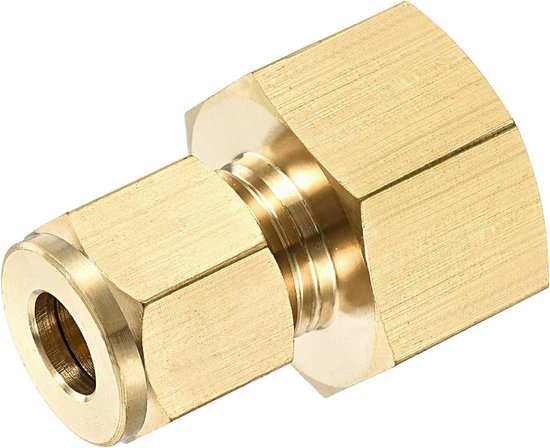 Compressietubes Montage, Rechte Koppeling Adapter van Messing, Geschikt voor Buizen, G1/2 Draad x 8mm, Duurzaam en Betrouwbaar