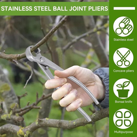 Concave Tak Cutter voor Bonsai Snoeien en Onderhoud - Hoogwaardig Bonsai Gereedschap voor Fijne Tuinieren van Merkloos	