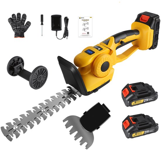 CONENTOOL 2-in-1 Accu Heggenschaar & Grastrimmer – Draadloos Tuingereedschap – Incl. 2x Accu van Merkloos	