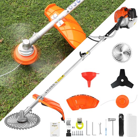 CONENTOOL 3-in-1 Benzine Bosmaaier 52CC - 2,5kW Krachtige 2-takt Grastrimmer voor Tuin & Landschap - Incl. Accessoires