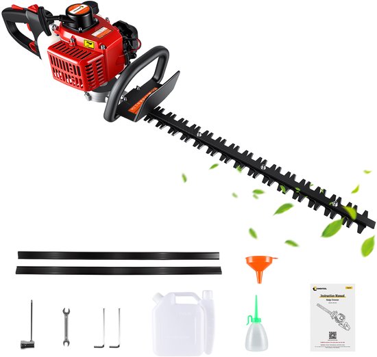 CONENTOOL Benzine Heggenschaar – 22.5 cc 2-takt Motor – 60 cm Zwaardlengte – Ergonomisch Design van Merkloos	