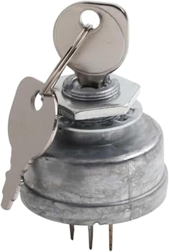 Contactslot Grasmaaier - Startschakelaar Motor - Motor Starten - Duurzaam Buitenmateriaal - 6x4x4cm - Zilver