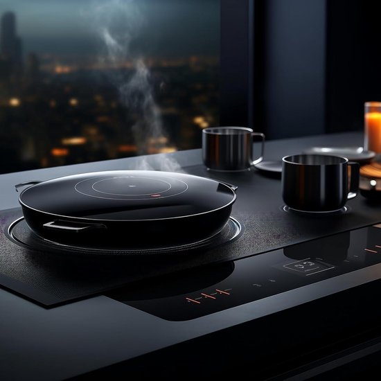 Cooking Cover Induction Plate - 60 x 52 cm - Zwart - Vuur- en waterdichte kookplaatbescherming voor inductiekoken - Glaskeramische kookplaten - Vlakke kookplaten van Merkloos	