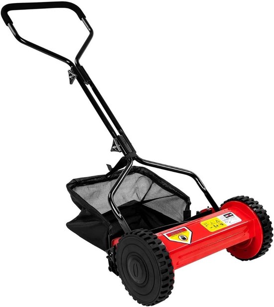 Core® Grasmaaier handmatige – Grastrimmer Opvouwbaar – Handmaaier - Zwart/Rood - 60cm x 50cm x 124cm