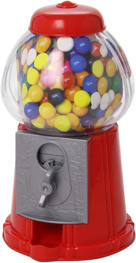 Core® Kauwgomballen Automaat – Snoepmachine Met 3 Compartimenten - Vendingmachine – Rood - 23cm x15cm x 13cm van Merkloos	