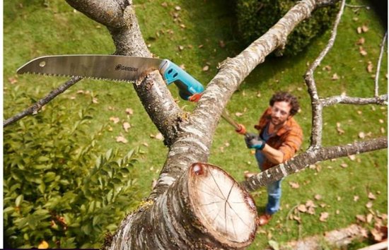 Corrosiebestendige handzaag - GARDENA snoeizaag 300 P - precisievertanding - ophangoog en zaagbladbeschermer - hout zaagsnede (8745-20) garden saw hand van Merkloos	