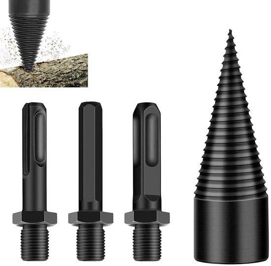 Cosensi - Houtsplijtboor 42 mm voor boormachine met boorgrepen - Koolstofstaal houtsplijter voor brandhout van Cosensi