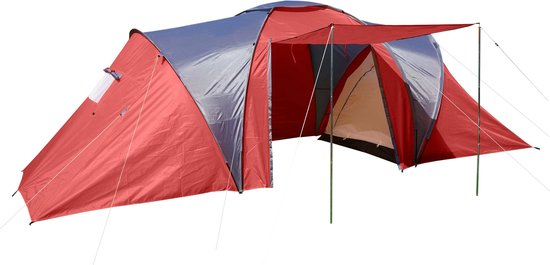 Cosmo Casa Kampeertent - 4-Persoonstent - Koepeltent - Iglo Tent - Festival Tent - 4 Personen - Rood van Cosmo Casa