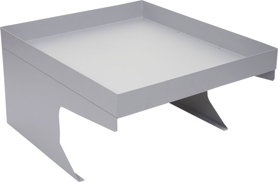 Cosmo Casa Robotmaaier Garage - Met Plantenbak - Dakbescherming - Grasmaaiers - Metaal 37x60x70cm - Grijs van Cosmo Casa