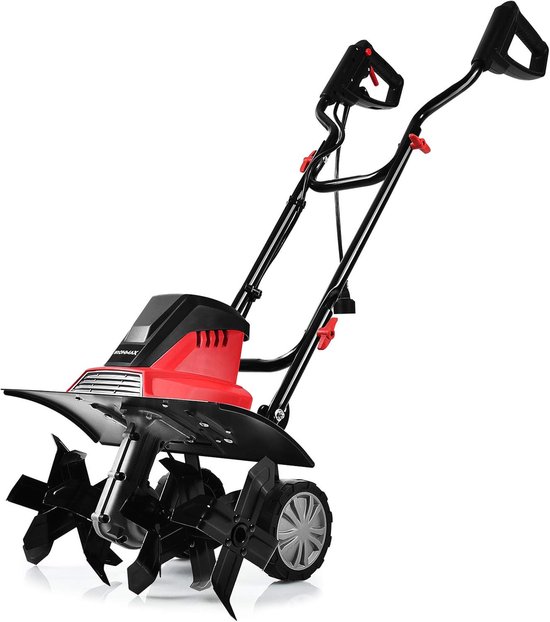 COSTWAY Elektrische grondfrees, tuinfrees, 6 hakmessen, 1500 W, 22 cm werkdiepte, 43 cm werkbreedte, 400 omw/m van Costway