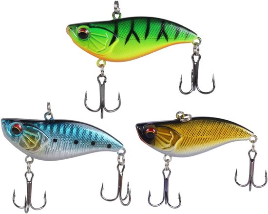 Crankbait Lipless - 3 stuks visaas met rammelaar - voor ondiep of diep vissen van Merkloos	