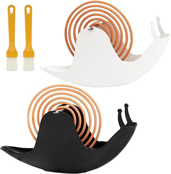 Creatieve Slakken Spiral Houder - 2 Stuks met 2 Borstels - Muggenspray Houder - Insecten Spiral Houder voor Slaapkamer - Woonkamer - Keuken van Merkloos	