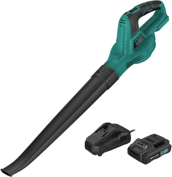 CRLYN® Bladblazers met Accu - Bladzuiger - Zwart en Groen van Merkloos	