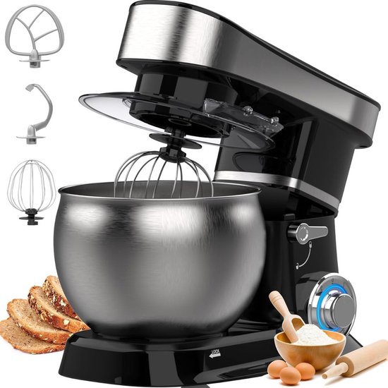 CRLYN® Deegmachine - Kneedmachine - Deegmixer - Zilver van CRLYN