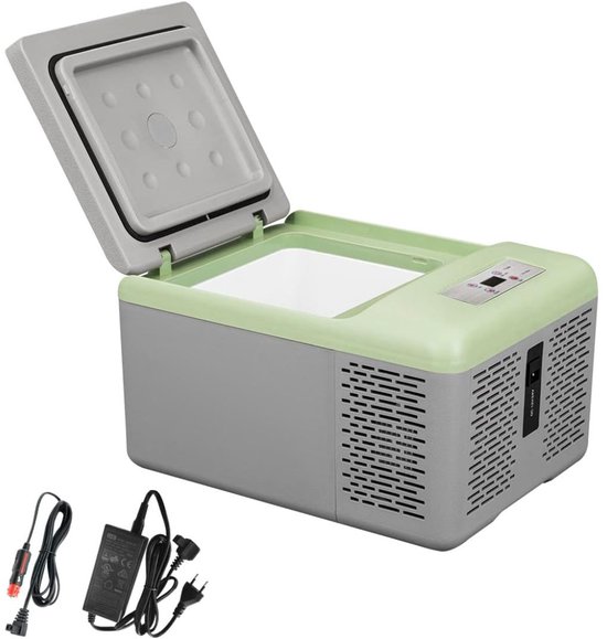 CRLYN® Koelbox - Elektrische Koelbox 12 en 230 Volt - Koeltas Auto - Groen en Grijs van CRLYN