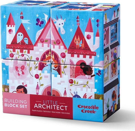 Crocodile Creek 4 pc Block Set - Little Miss Architect van Crocodile Creek