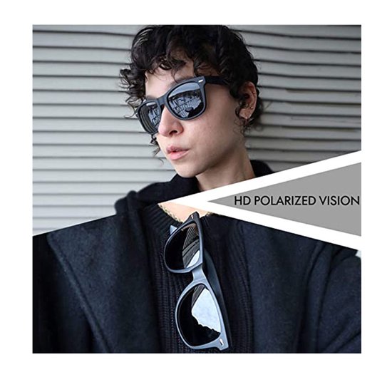 Crrynuo - Zonnebril - Gepolariseerd - Heren - Dames - Modieuze Zonnebril - Anti-Glare -Zwart van Crrynuo