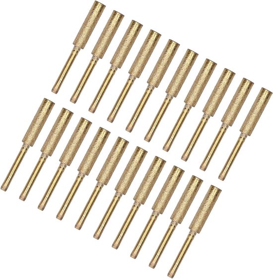 Cryfokt Kettingzaagslijpkop Stevige Vijl voor Repareren en Graveren op 404, 3/8 Inch Kettingen - 20-delige Set (GOLD #13)