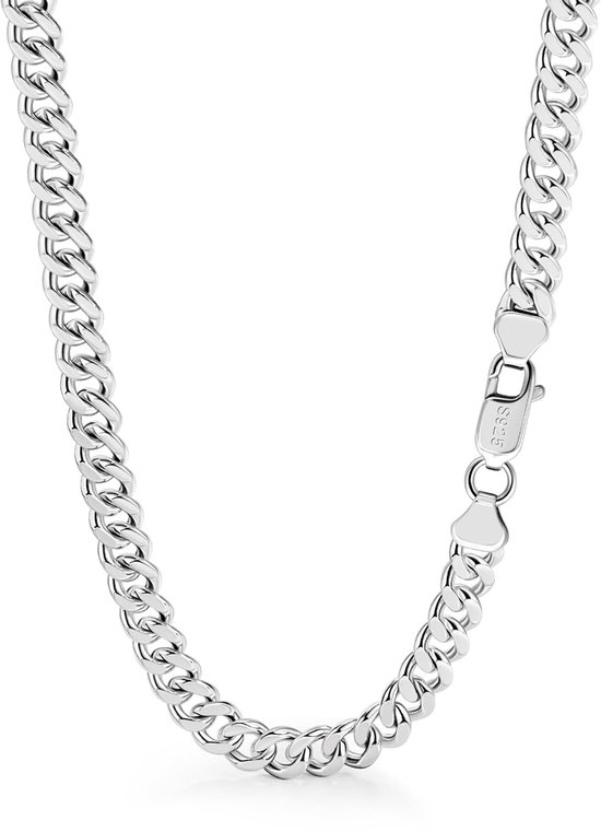 Cubaanse halsketting, dun, breed, 3 mm, 4 mm, 5 mm, 925 sterling zilver, Cubaanse ketting, fijne schakels, rok, punk, hiphop, Miami, cadeau, sieraden, feest, verjaardag, voor heren en dames