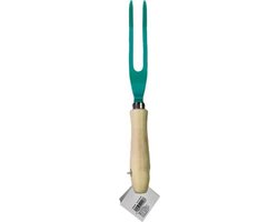 Cultivator - Onkruid - Onkruidverwijderaar - Turquoise / Bruin - Hout / Metaal - l 25 cm van Ja!24