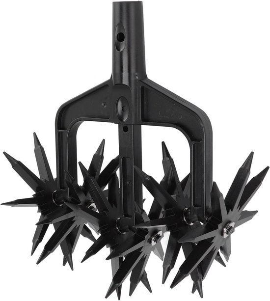 Cultivator voor de tuin: 2-in-1 tuingrondverticuteergereedschap, draagbaar en geventileerd, ideaal voor herinzaaien van gazons - 80 karakters.