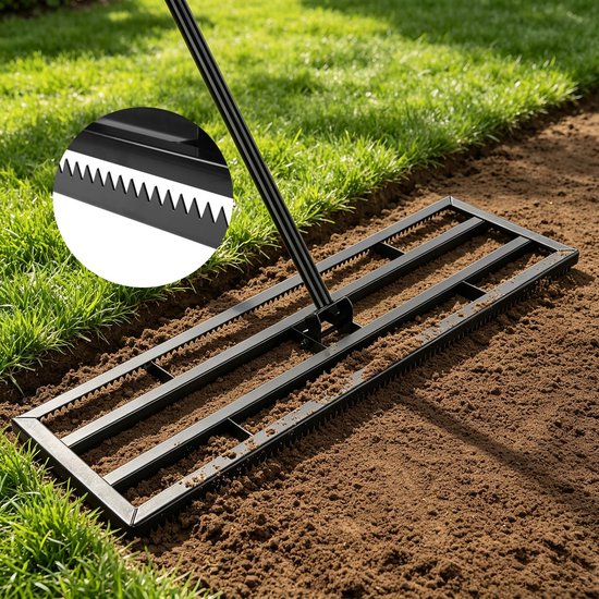 Dailygoods - 2-in-1 Grasnivelleringshark met Verstelbare Handgreep