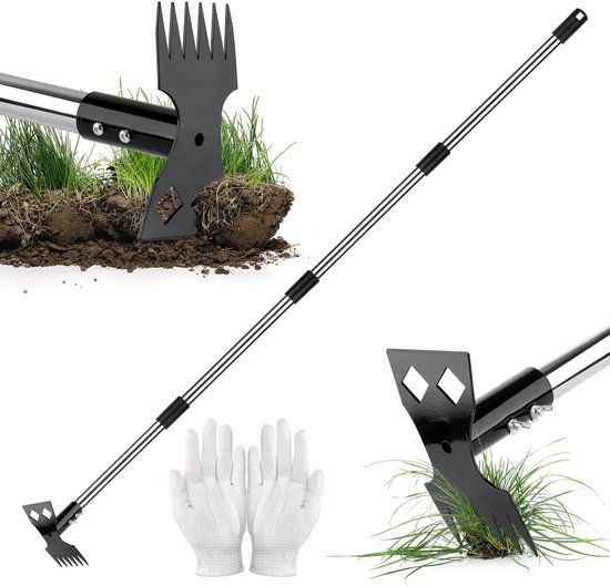Dailygoods - 2-in-1 Onkruid Topper met Lange Handgreep - Multifunctionele Tuin Tool