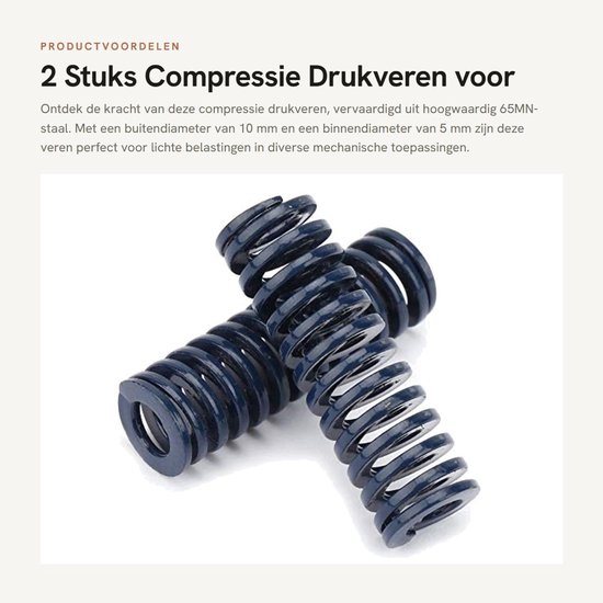 Dailygoods - 2 Stuks Compressie Drukveren voor Mechanische Toepassingen