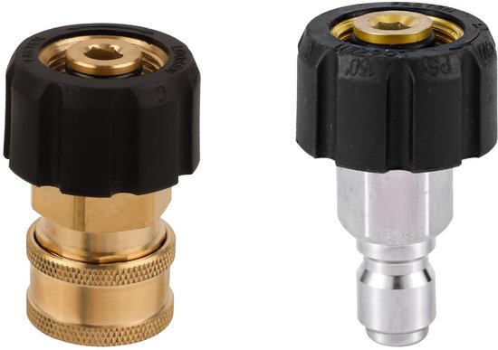 Dailygoods - 2 Stuks Hogedrukreiniger Adapter Set met Snelle Koppelingen