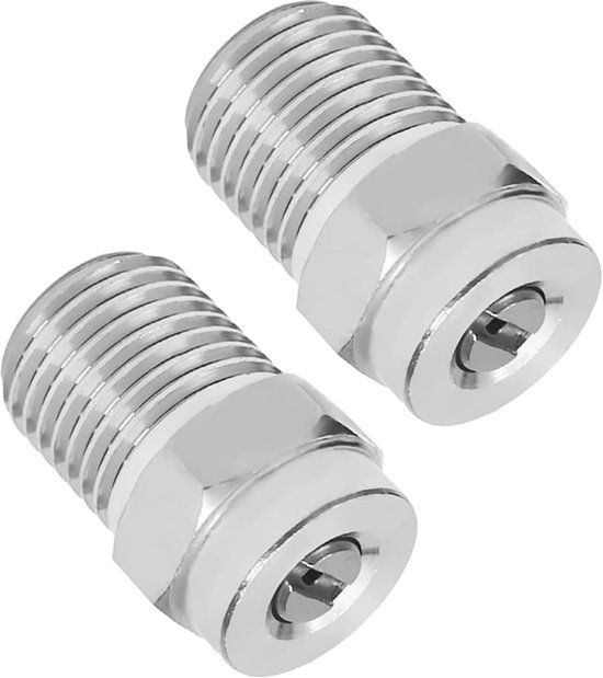 Dailygoods - 2 Stuks Hogedrukreiniger Sproeiers van Roestvrij Staal