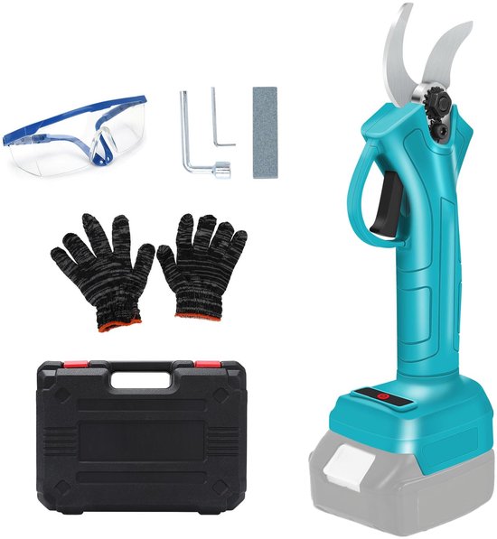 Dailygoods - Accu Snoeischaar - Elektrische Snoeischaar - Rubber Handvat - 40 mm Snijdiameter - Geschikt voor Makita Accu's - Modern Design