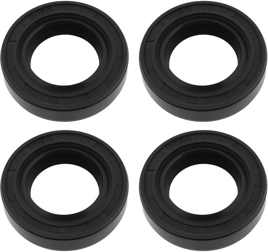 Dailygoods- Asolie-afdichting 19x32x8mm - 4 Stuks - Compatibel met Husqvarna/Craftsman - Tuff Torq K55B/K46F - Hittebestendig - Siliconenrubber - Oliekeerring