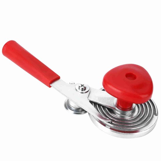 Dailygoods- Blikjesafdichtingsmachine Handmatig - Potafdichter - Krimpnaadapparaat - Lange Steel - Duurzaam - Vaatwasmachinebestendig - Pottenafsluiter