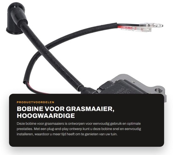 Dailygoods- Bobine voor Grasmaaier - Vervanging voor Bougie - Plug and Play - Eenvoudig te Bedienen - Geschikt voor Grastrimmer - Verhoogt Ontstekingsenergie - Ontstekingsspoel