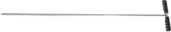Dailygoods- Bodemsondestaaf Roestvrij Staal - Verstelbare Aardstang - T-handgreep - Penetratieve Punt - 81-122 cm - Veelzijdige Toepassingen - Grondboor