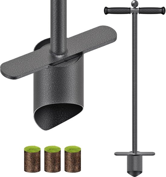 Dailygoods- Bollenplanter 87cm - Tuingereedschap - Grondbeluchter - Multifunctioneel Gereedschap - Duwstang - Diepte 11,5cm