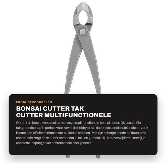 Dailygoods- Bonsai Cutter Hoogwaardig Koolstofstaal - Ergonomische Handgreep - Duurzaam - Tak Cutter - Multifunctioneel - Scherp Snijlichaam - Snoeischaar van Dailygoods