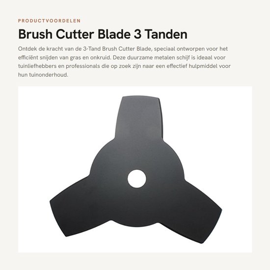 Dailygoods- Borenblad 3-Tanden - Grasmaaier Accessoires - Snijden van Zacht Onkruid - Stalen Schijf - 10 Inch - Nieuwe Originele Verpakking - Maaierschijf