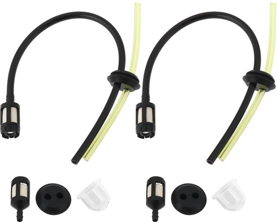 Dailygoods- Brandstoffilter Set - Brandstofslang 3mm - Brandstofleiding 27.5cm - Benzineslang 2-takt - Vervangingsset voor motoren - Flexibel rubber/plastic