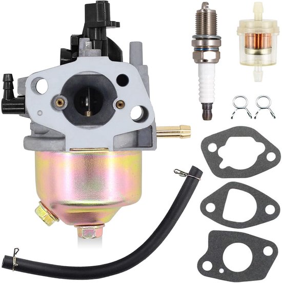 Dailygoods - Carburateur - Grasmaaier onderdelen - Inclusief bougie en brandstoffilter - Voor Mountfield modellen - Perfect voor onderhoud en vervanging