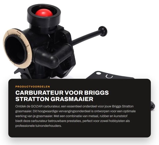 Dailygoods- Carburateur met Pakking - Carburateur Synchronisatie Set - Carburateur Afstelgereedschap - Voor Briggs&Stratton - Lengte 110 mm - Hoogte 68 mm - Motorcarburateur