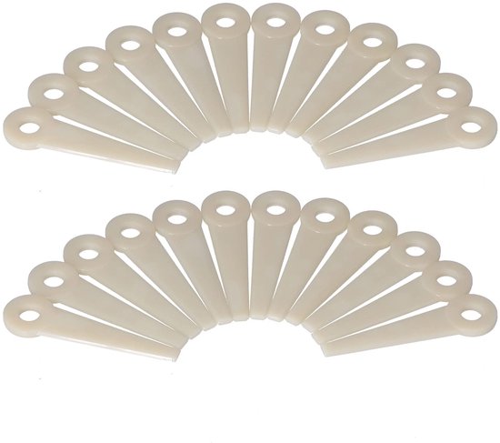 Dailygoods - Dailygoody - 24-delige Plastic Snijmessen - Vervanging Grasmaaierkop - Duurzaam PA66-materiaal - Standaardformaat - Hoge temperatuur- en corrosiebeste...