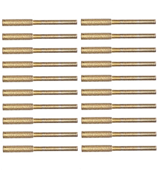 Dailygoods - Dailygoody - Diamant Kettingzaagslijper - Slijpgereedschap - 20 Stuks - 4,8 mm - Kettingslijper - Voor Kettingzagen -
