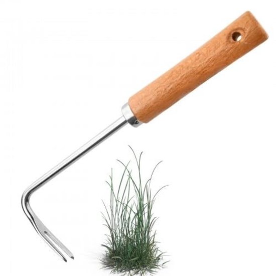 Dailygoods - Dailygoody - Onkruidsteker - Professioneel onkruidverwijderingsgereedschap - Houten handvat - Multifunctioneel tuingereedschap - Wortelverwijderaar - ..