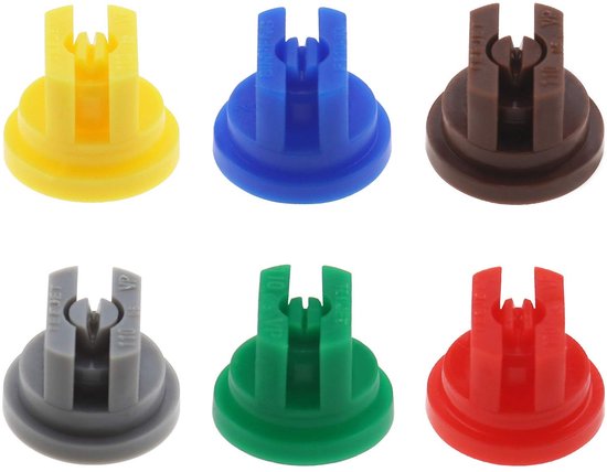 Dailygoods - Dailygoody - Spray Nozzle Tip Set - Onkruid Doden - 110 Graden Platte Fan Vorm - Diverse Poriegroottes - Perfect voor Tuinonderhoud - 6 Stuks