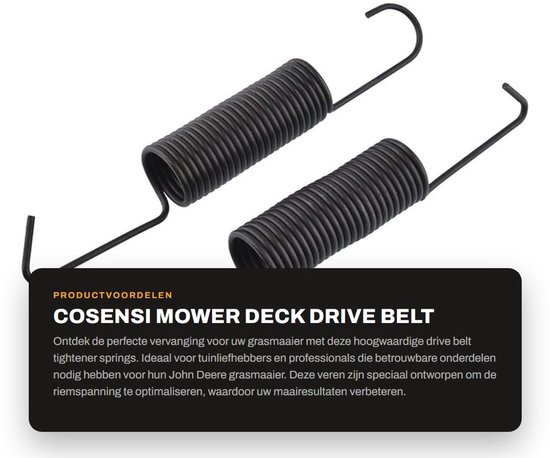 Dailygoods- Drive Riem Vervanging - Maaier Dek Riem - Drive Belt Tightener - Geschikt voor John Deere - Totale lengte 6,5 inch - Buitendiameter 2,4 cm - Maaieronderdeel