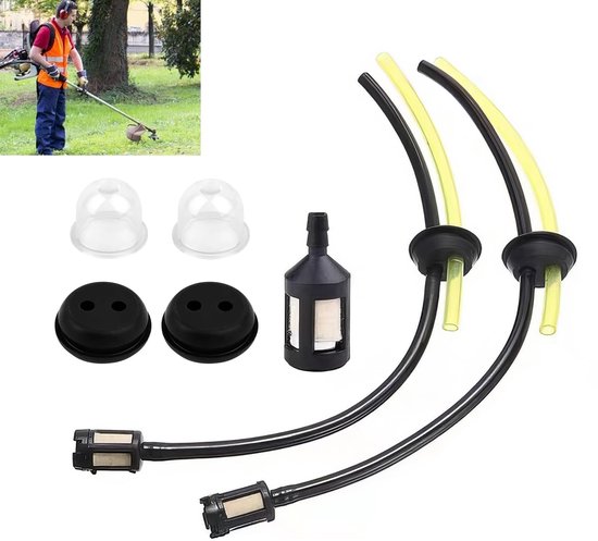 Dailygoods- Filterset 7 Stuks - Brandstoffilter - Reserveonderdelen - Duurzaam Rubber - Eenvoudige Vervanging - Geschikt voor Grasmaaiers