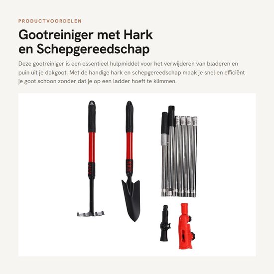 Dailygoods - Gootreiniger met Hark en Schepgereedschap van Dailygoods