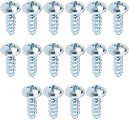 Dailygoods- Grasmaaier Schroeven 16 Stuks - M5 x 16 mm - Verzinkt Staal - Vervangingsschroeven - Eenvoudige Installatie - Duurzaam Materiaal